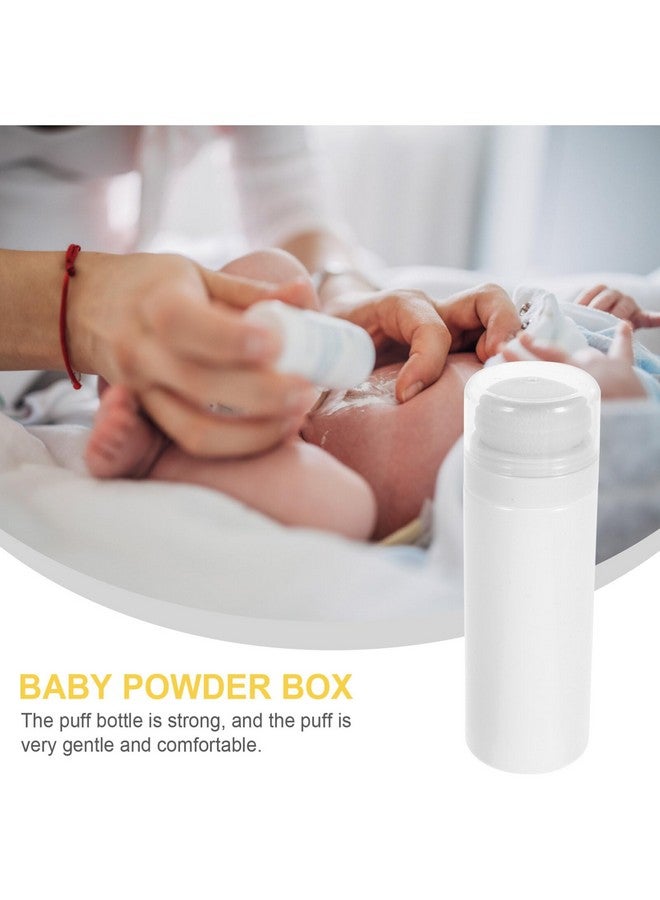 PACKOVE Powder Puff Box & Dispenser - Body & Talc Powder Container - Plastic White Toddler Bottle - Image 5