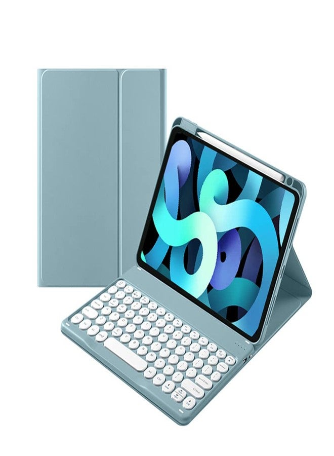 kaitesi iPad Mini 6th Generation Keyboard Case with Mouse, Detachable Bluetooth Keyboard Pencil Charging in Pencil Holder Cute Round Keys Slim Smart Cover for iPad Mini 6 2021 (Black) - Image 2