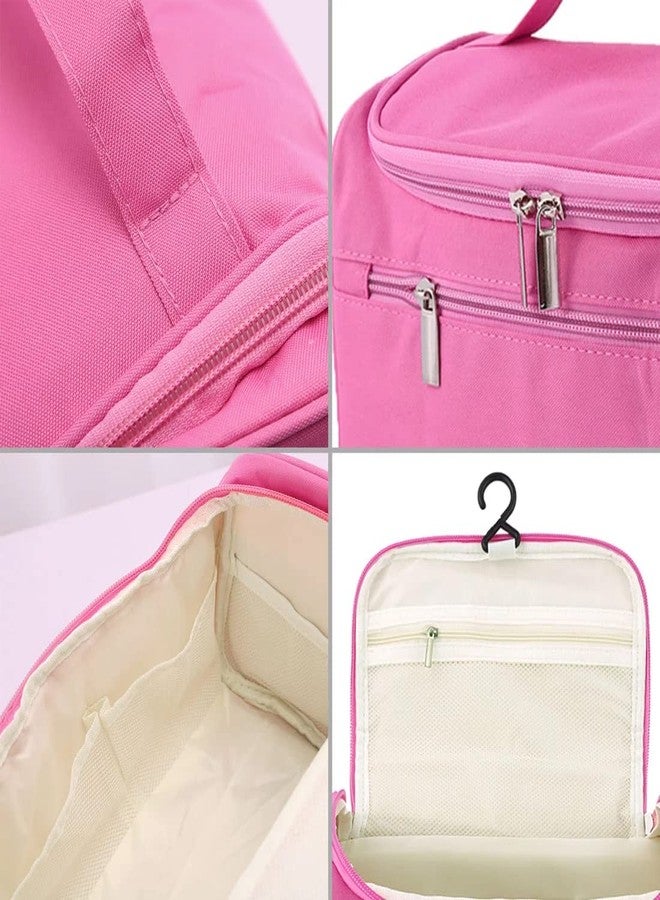 TGOPIT حقيبة تخزين مستحضرات التجميل من TGOPIT مع حجرة قابلة للتعديل، حقيبة أدوات النظافة، منظم مستحضرات التجميل للسفر للرجال والنساء، حقيبة مستحضرات تجميل للنساء أثناء السفر (لون وردي) - Image 2