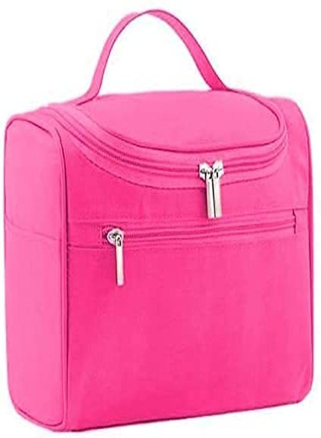 TGOPIT حقيبة تخزين مستحضرات التجميل من TGOPIT مع حجرة قابلة للتعديل، حقيبة أدوات النظافة، منظم مستحضرات التجميل للسفر للرجال والنساء، حقيبة مستحضرات تجميل للنساء أثناء السفر (لون وردي) - Image 1
