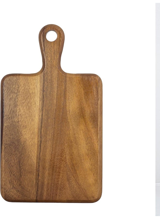 BILLI Billi Wooden Chopping Board with Handle - Acacia Wood Pizza Peel/Cutting Board/Serving Tray, Pizza Paddle  - Image 2