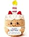 AicooFest Happy Birthday Gifts for Women Emotional Support Crochet Positive Crochet Cake Girls Best Friends Unique Gift with Card for Sister Cowrokers Girlfriend Bday Party Decoration Knitted Small Present - Image 2