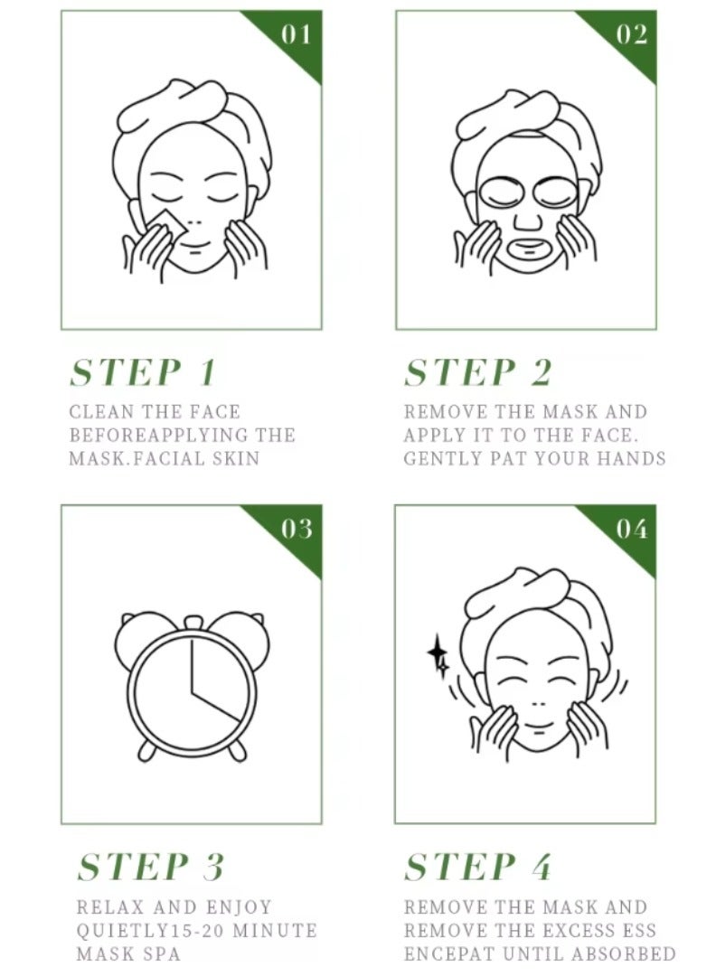 SADOER 10 Pcs Avocado Moisturizing Mask Set  Botany and Fruits Skin Care Sheet Facial Mask Hydrating Nourishing Skin Tone Soft Texture Face Mask Sheet for Women and Men Skincare Youthful Skin Glowing Masks - Image 5