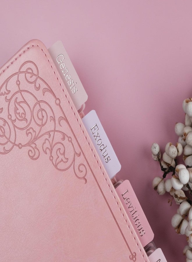 UPAFEXXI-Laminated Bible Tabs (Gold Foil Embossed Lettering), Bible Tabs for Women and Men, Reposition Large Print Stickers, Easy to Read and Apply, 80 Chapters Labels for Easy Navigation(Pink) - Image 5