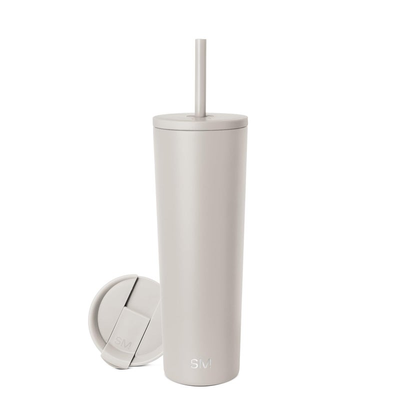 Simple Modern Classic Tumbler with Straw Lid Insulated Iced Coffee Cup Reusable Stainless Steel Water Bottle Travel Mug Gifts for Women Men Her Him 28oz Almond Birch - Image 2