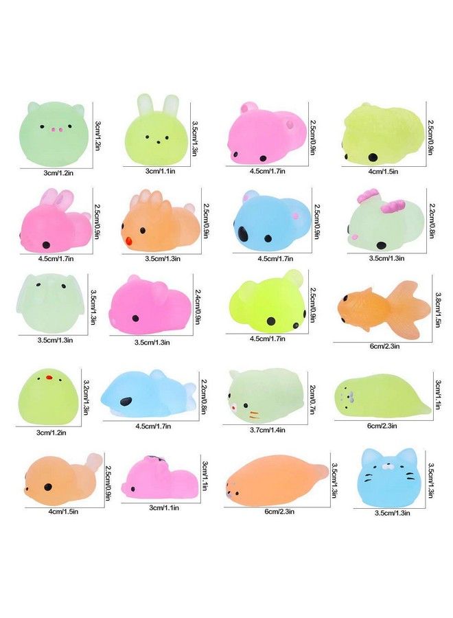 POKONBOY Mochi Squishy Toys Glow In The Dark For Party Favors 30 Pack Mini Kawaii Cute Animal Squishies Stress Relief Squishy Animals Mochi Cat Squishy With Gift Box - Image 3