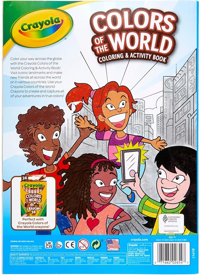 Crayola Colors Of The World Coloring Book Gift For Kids 96 Pages - Image 3