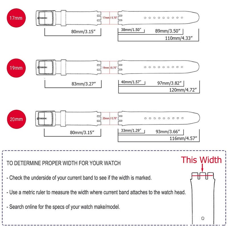 GreenOlive Wasserdichtes Uhrenarmband aus Silikon-Gummi, Orange, 17mm, Simple - Image 2
