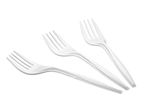 Settings 1000 Count White Plastic Forks – Disposable Cutlery for Parties, Events, Catering, and Takeout disposable forks bulk - Image 2
