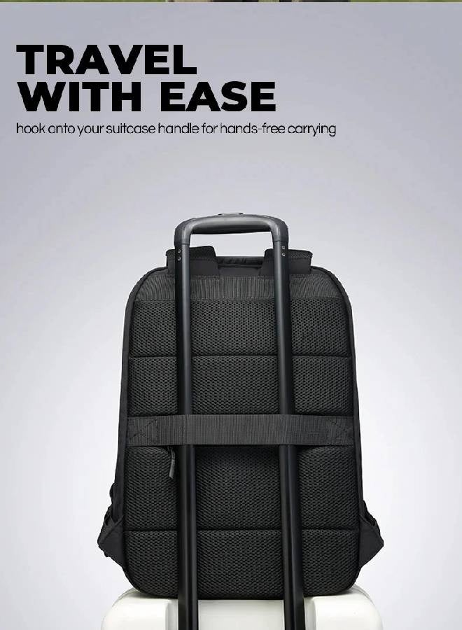 BANGE 8099 Grey Lightweight Waterproof Men Casual Laptop Backpack - Image 5