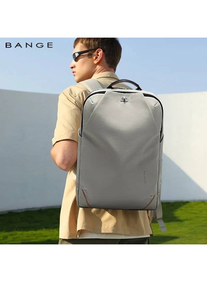 BANGE 8099 Grey Lightweight Waterproof Men Casual Laptop Backpack - Image 2