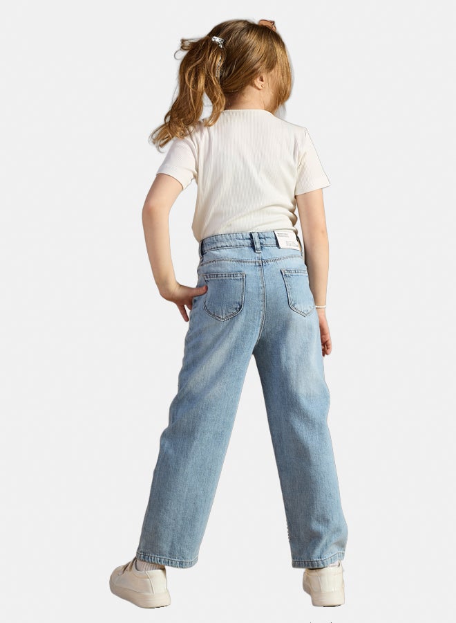 AMB Kidswear Girls' Wide Leg Jeans - Image 3