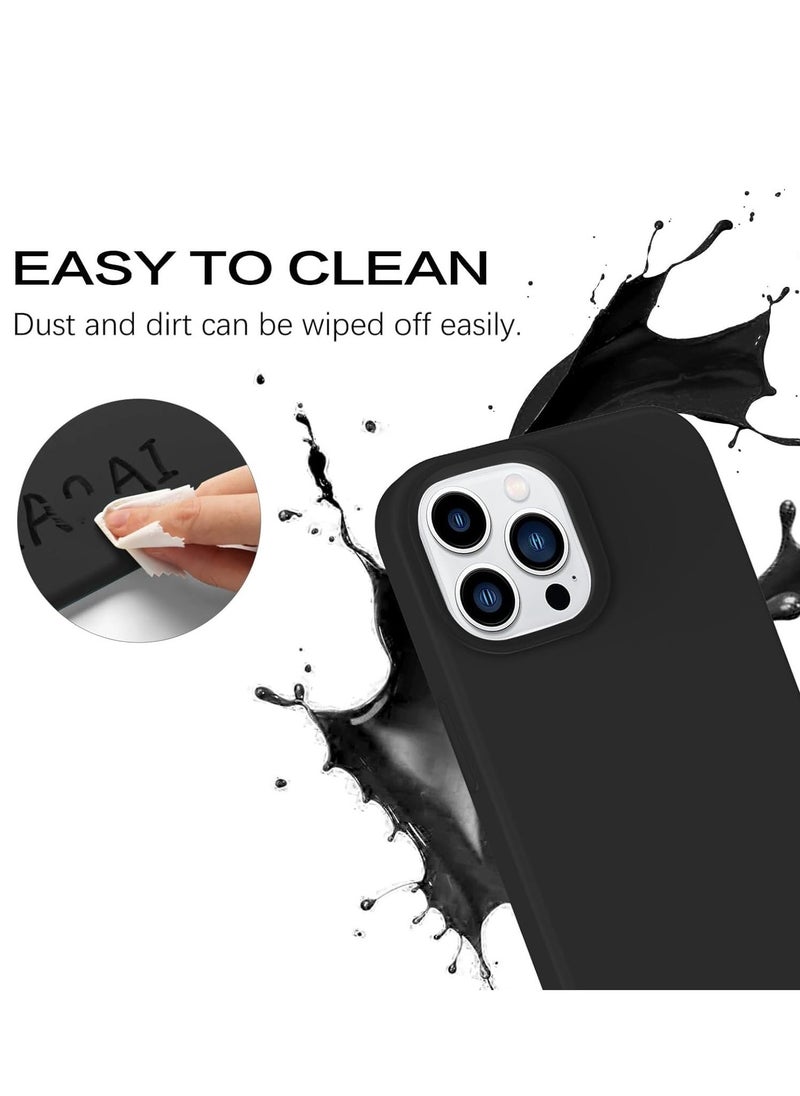 Raxoom غطاء خلفي صلب من السيليكون الناعم مع بطانة ميكروفايبر لجهاز آيفون 15 برو ماكس، غطاء واقي مضاد للصدمات، مضاد للخدوش، مقاوم للغبار، جودة ممتازة، تصميم نحيف - Image 3