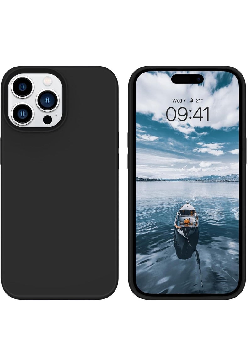 Raxoom غطاء خلفي صلب من السيليكون الناعم مع بطانة ميكروفايبر لجهاز آيفون 15 برو ماكس، غطاء واقي مضاد للصدمات، مضاد للخدوش، مقاوم للغبار، جودة ممتازة، تصميم نحيف - Image 1