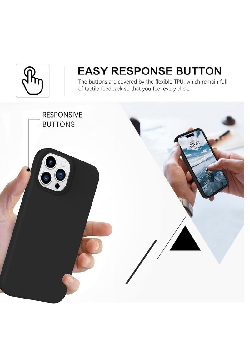 Raxoom غطاء خلفي صلب من السيليكون الناعم مع بطانة ميكروفايبر لجهاز آيفون 15 برو ماكس، غطاء واقي مضاد للصدمات، مضاد للخدوش، مقاوم للغبار، جودة ممتازة، تصميم نحيف - Image 5