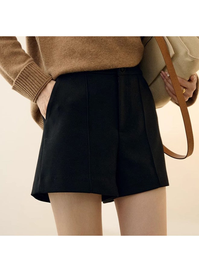 XINYANG Women's Wool Shorts 2025 Spring Wide-leg High-waisted A-line Shorts For Petite With Boots & Martin Boots - Image 2