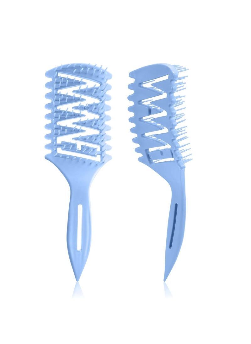 start makers - START MAKERS Vented Hair Brush Detangler Brush for Curly Thick and Straight Hair Dry and Wet Hair Brush for Detangling Styling Defining and Shaping Hair Brush for Women and MenBlue - Image 1