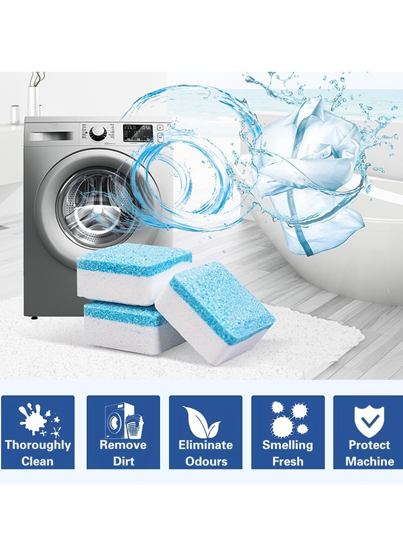 Washing Machine Cleaner Tablets, 2025 Upgrade Clean Inside Drum And Laundry Tub Seal, Washing Machine Deep Cleaning Tablets Descaler for Front Loader Top Load Washer (12 Tablets)  - Image 4