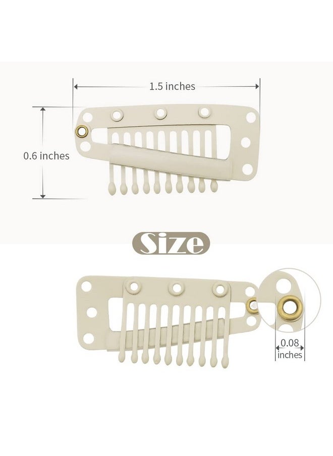 Dreamlover Dreamlover Wig Clips, Hair Extension Clips, Wig Clips to Secure Wig, 10 Teeth, Beige, 30 Pieces  - Image 2
