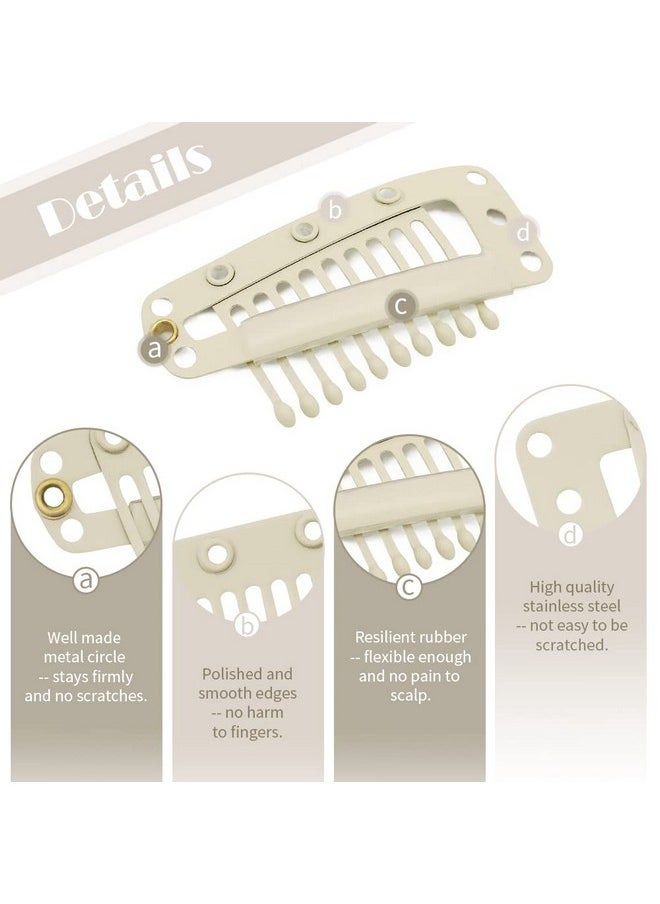Dreamlover Dreamlover Wig Clips, Hair Extension Clips, Wig Clips to Secure Wig, 10 Teeth, Beige, 30 Pieces  - Image 3