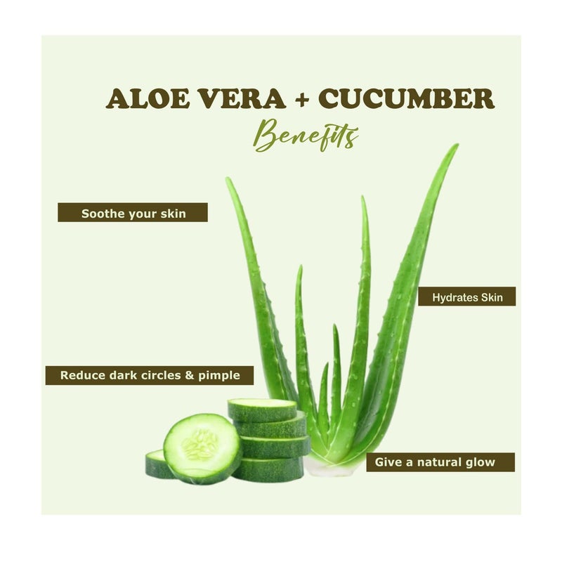 Kimayra Kimayra Aloe Vera Cucumber Face Pack Powder For Refreshing Glow Skin Helps In Anti Ageing Hydrates Soothes Skin Natural Face Pack For WomenMen Safe For All Skin Type 75 GMS Pack Of 1  - Image 4