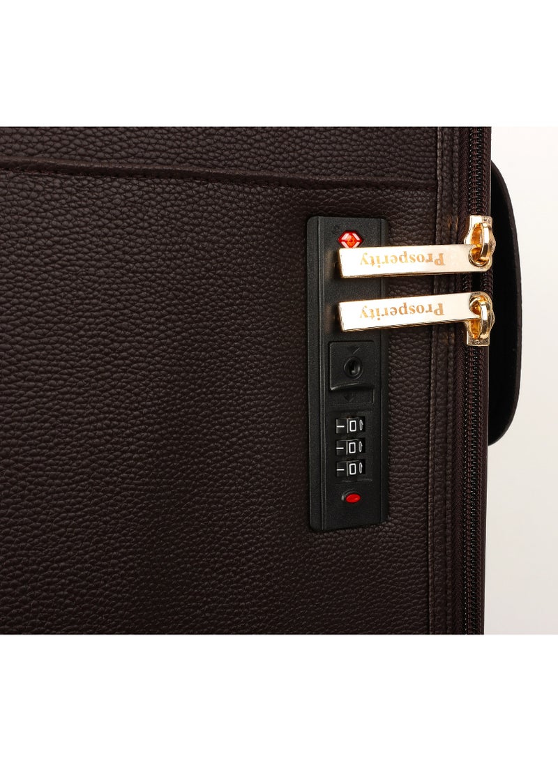 الازدهار 3 قطعة لكل مجموعة مجموعات الأمتعة Softside قابلة للتوسع حمل الأمتعة مجموعة حقائب السفر مع عجلات الدوار الأمتعة 20in + 24in + 24in - Image 3