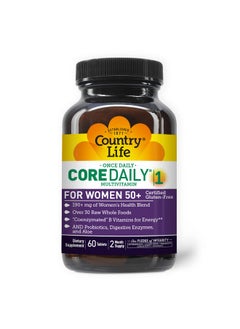 Country Life Core Daily1 Multivitamins For Women 50 Plus Energy Support 60 Tablets 2 Month Supply Certified Gluten Free  - Image 2
