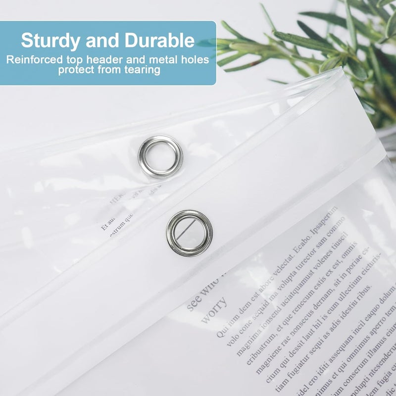 EurCross Clawfoot Tub Clear Shower Curtain 180x72 inch with 30 Holes and Free Hooks,Extra Large Wide Clear Shower Curtain Liner with 5 Magnet Weights, 9G Thickness Premium PEVA,Waterproof - Image 5