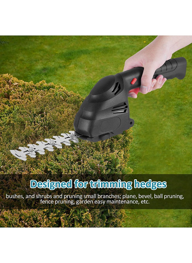 Generic E-5 Lithium Cordless Hedge Trimmer Handheld Dual-Purpose Hedge Trimmer Bush Trimmer Electric Hedge Trimmer for Pruning Built in 2.0Ah Battery and Type-C Charging Cable Grass Trimmer  - Image 2