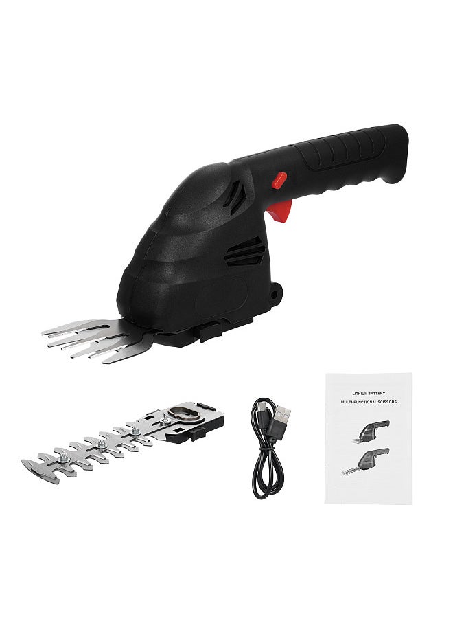 Generic E-5 Lithium Cordless Hedge Trimmer Handheld Dual-Purpose Hedge Trimmer Bush Trimmer Electric Hedge Trimmer for Pruning Built in 2.0Ah Battery and Type-C Charging Cable Grass Trimmer  - Image 1