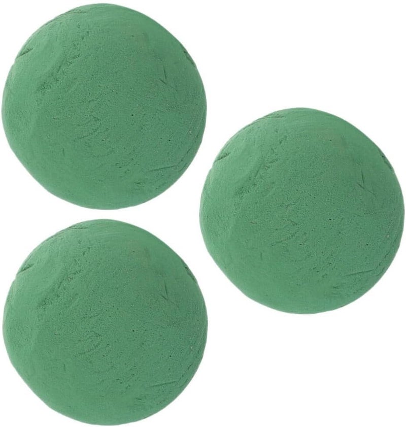 klarako 3pcs Floral Foam Sphere 12cm Wet Flower Foam Balls Round Foam Block Floral Putty Flower Muds Florist Supplies for Wedding Aisle Decoration Favors - Image 1