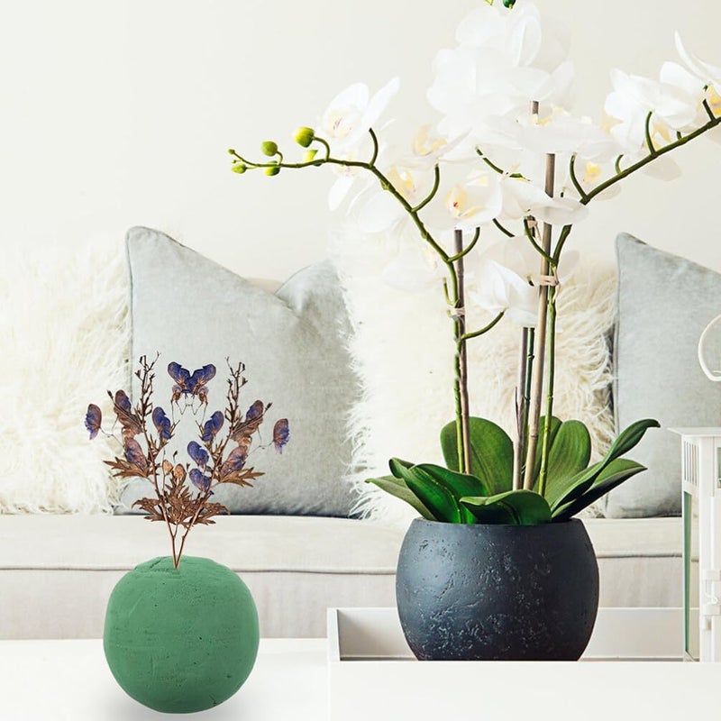 klarako 3pcs Floral Foam Sphere 12cm Wet Flower Foam Balls Round Foam Block Floral Putty Flower Muds Florist Supplies for Wedding Aisle Decoration Favors - Image 2