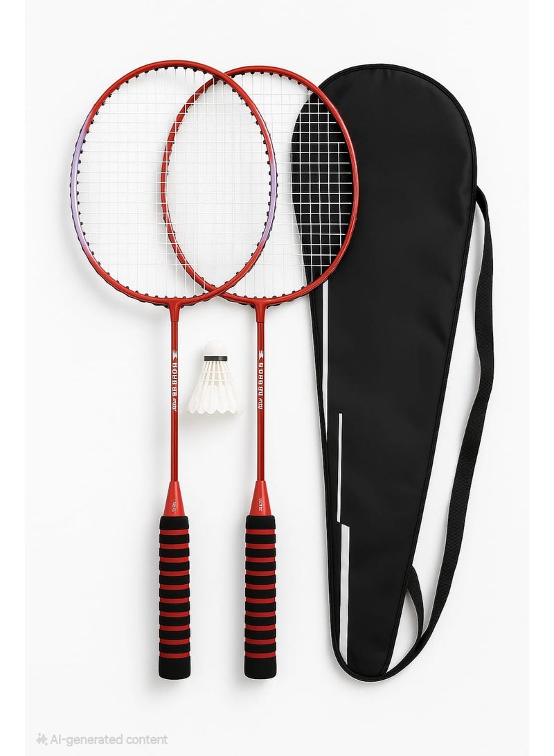 طقم تنس الريشة مكون من قطعتين، طقم رياضي خارجي، طقم تنس الريشة يتضمن حقيبة تنس الريشة، مضربين، كرة تنس الريشة - Image 1