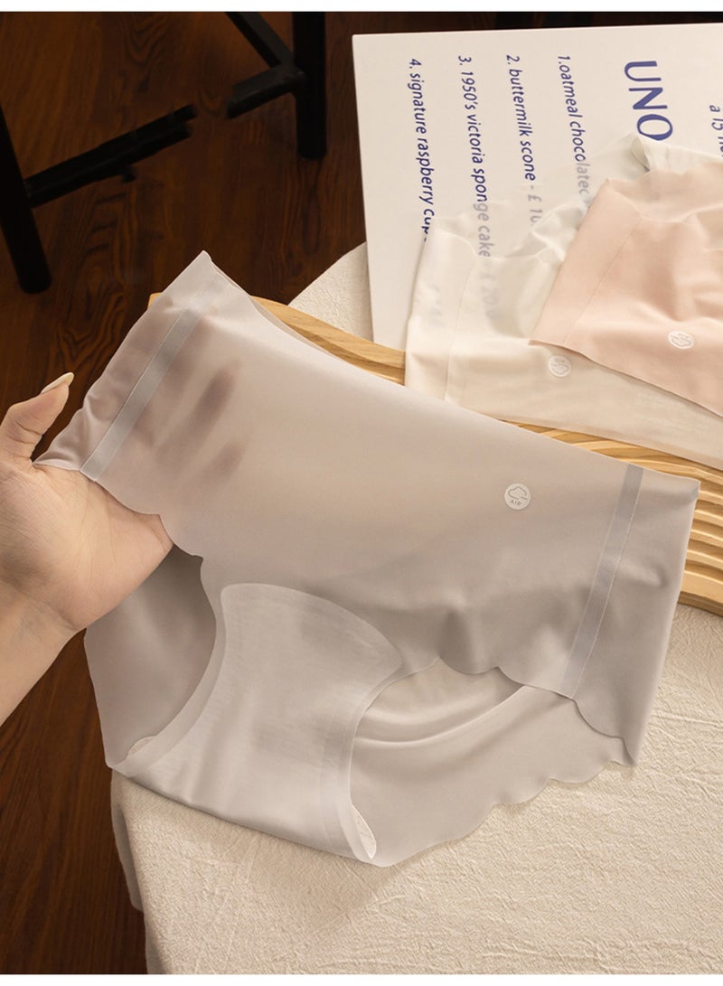 6pcs Women Seamless Summer Coolfeel Breathable Briefs Sets Mid Waist High Elastic Cotton Crotch Women Panties Sets - Image 5