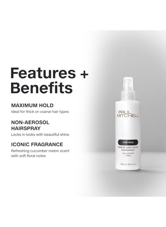 Paul Mitchell Freeze and Shine Hairspray, Powerful Hold + Shine, For Coarse Hair, 33.8 fl oz - Image 2