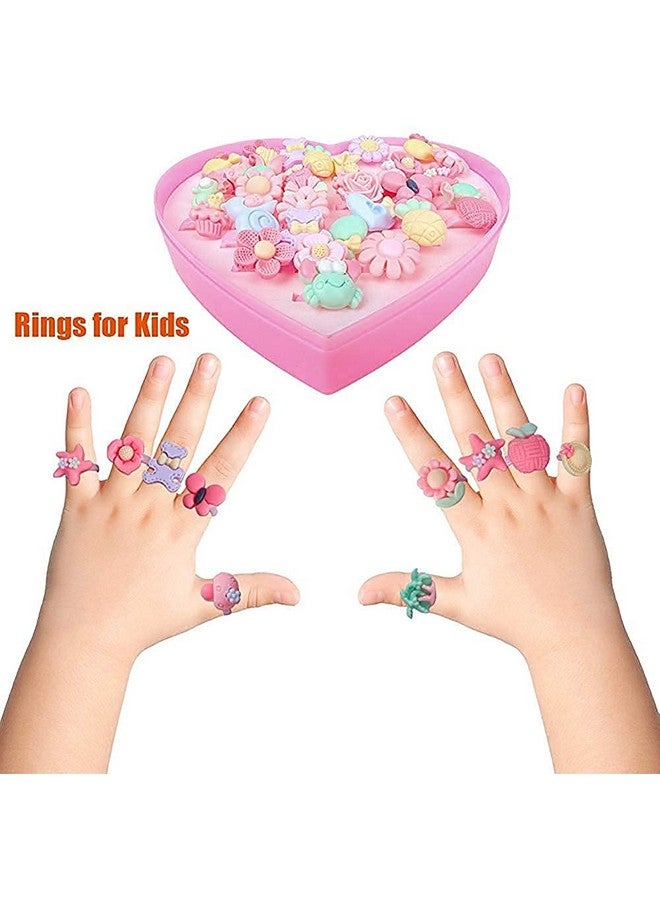 HOC® Cute Adjustable baby girl finger rings set of 36 pieces suitable for all the occasions.(2 to 14 years) - Image 3