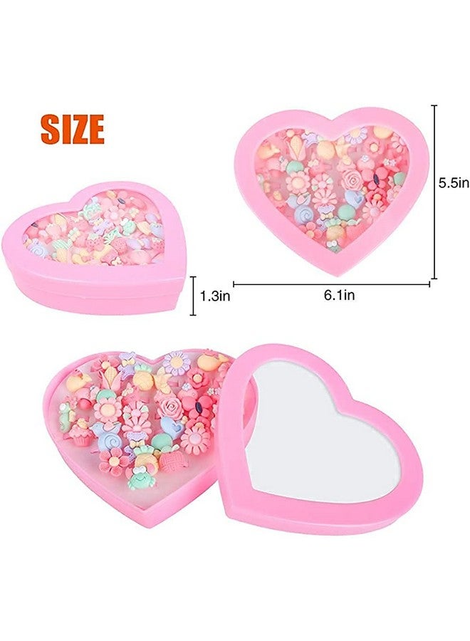 HOC® Cute Adjustable baby girl finger rings set of 36 pieces suitable for all the occasions.(2 to 14 years) - Image 2