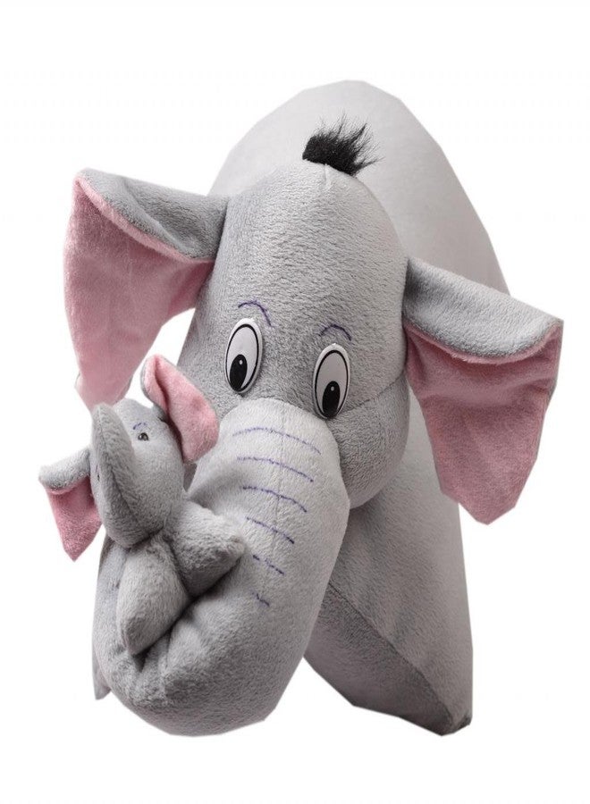Tickles Elephant Soft Stuffed Plush Cushion Pillow Cum Toy for Boys & Girls Birthday Gift (Size: 43 cm Color: Grey) - Image 3