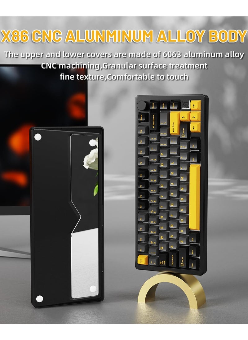 Attack Shark X86 RGB Wireless Gasket Gaming Keyboard with Knob,75% CNC Aluminum Alloy Mechanical Keyboard,Bluetooth/2.4Ghz/USB-C Hot Swappable Custom Keyboard,4000 mAH Battery,Linear Matcha Switch  - Image 5