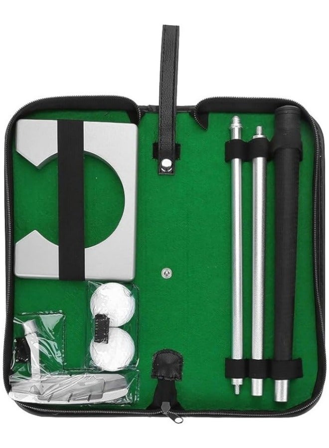 Generic Golf Putting Cup, Indoor Golf Putting Cup Practice Bat Putter Kit Set with Balls & Bag - Image 1