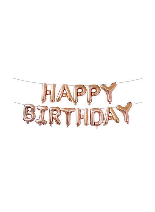 NIBEMINENT 13-Piece Happy Birthday Banner Balloon Set 16inch