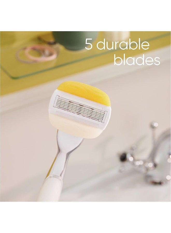 Venus مقبض ماكينة حلاقة نسائية Comfortglide Olay بجوز الهند + 2 شفرات حلاقة إضافية - Image 2