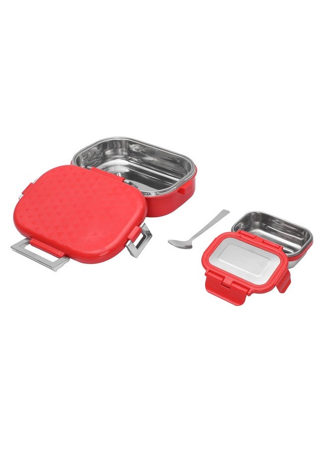 JAYPEE JAYPEE Stainless Steel Insulated Lunch Box Snapsteel, Red, 650 ml, Airtight Tiffin Box for School Kids |Spillproof with Silicon Seal | Food Grade | BPA Free  - Image 4