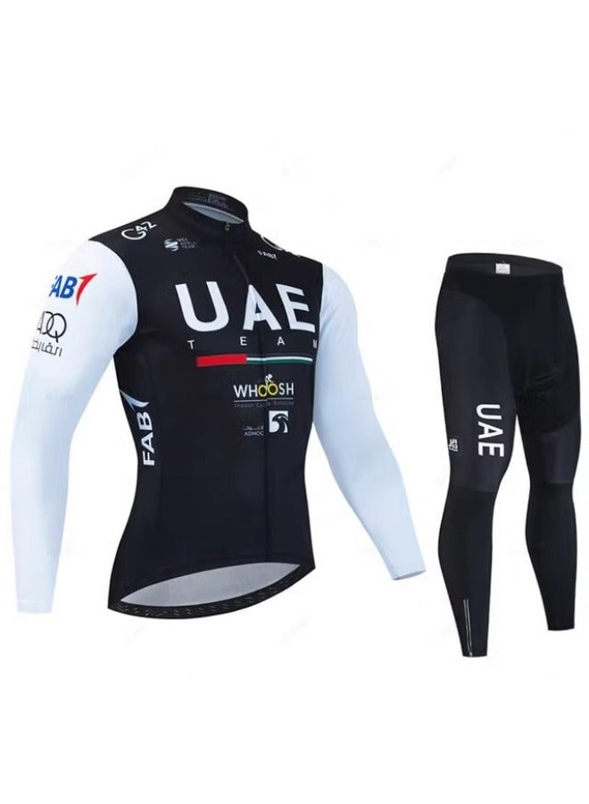 Autumn And Winter Uae Road Cycling Jersey Long-sleeved Suit Uae Team Cycling Warm Cycling Suit