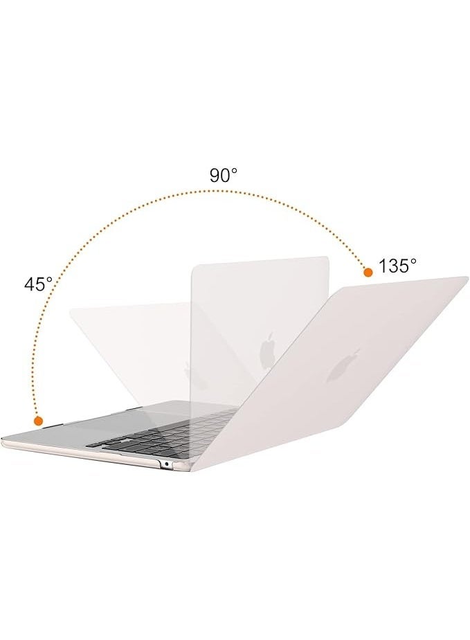 بروماس غطاء حماية صلب مقاوم للخدوش لجهاز MacBook Air مقاس 13 بوصة، متوافق مع موديلات M5 2026، M4 2025، M3، M2 2024-2022، A3449، A3240، A3113، A2681، لون رمادي حجري. - Image 2