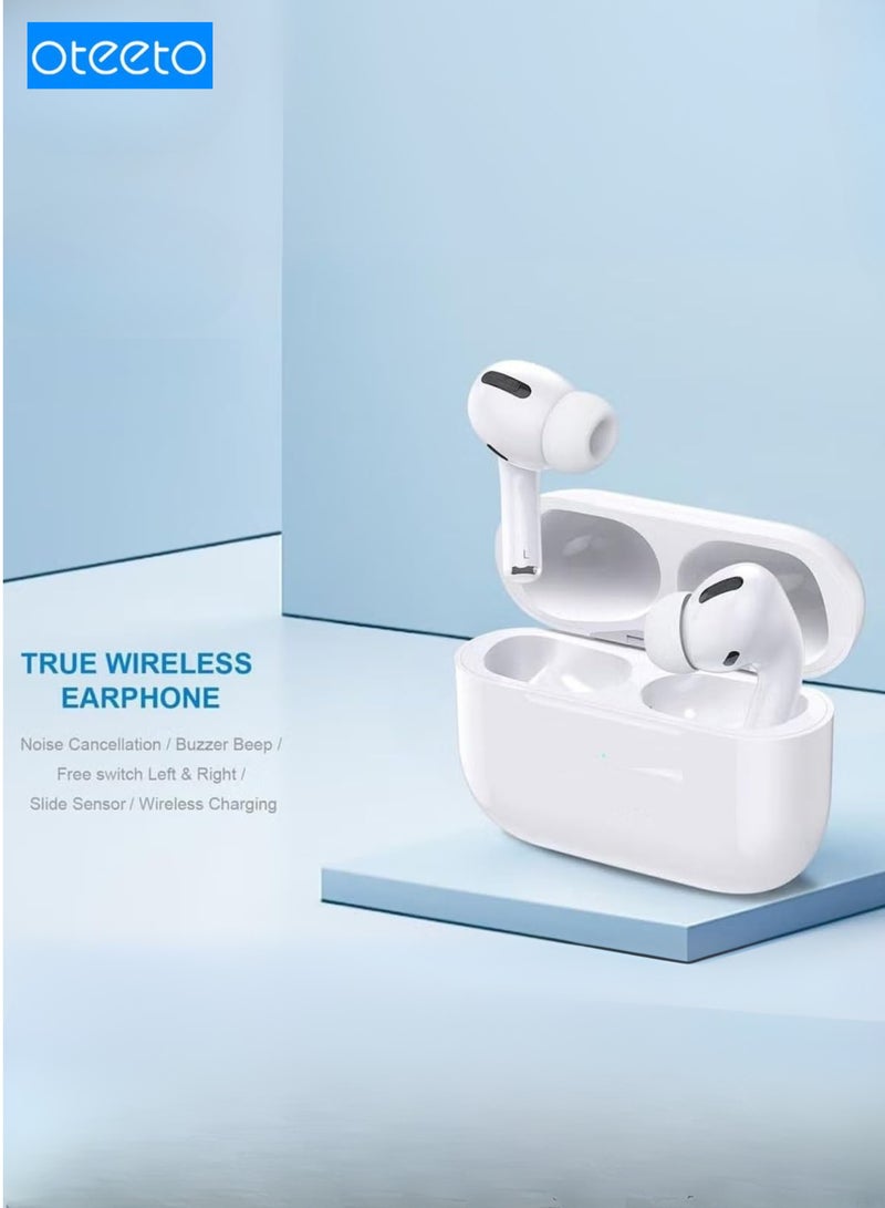 Oteeto 105 Wireless Bluetooth Earbuds – Hi-Fi Sound, Noise-Canceling Headphones with Touch Control & Long Battery Life - Image 3