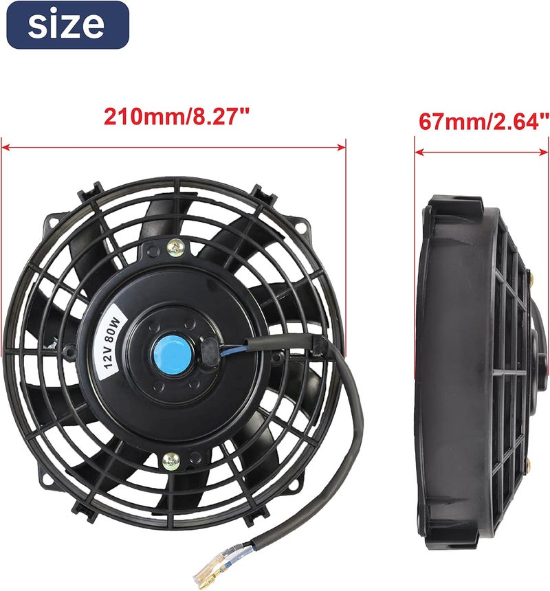 BATONECO 7" Electric Radiator Cooling Fan Assembly Kit - Image 2