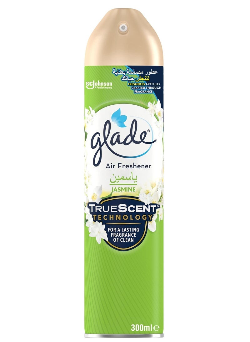 جليد سبراي معطر جو برائحة ياسمينمن قطعتين + برائحة الفانيليا قطعة من جليد، 300 مل Jasmine Scented Air Freshener Spray 2 Pieces + Vanilla Scented Piece by Glade, 300 ml - Image 2