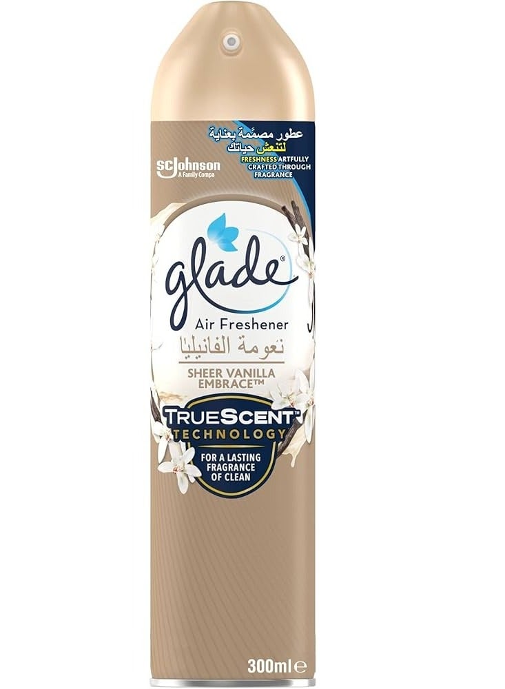 جليد سبراي معطر جو برائحة ياسمينمن قطعتين + برائحة الفانيليا قطعة من جليد، 300 مل Jasmine Scented Air Freshener Spray 2 Pieces + Vanilla Scented Piece by Glade, 300 ml - Image 3