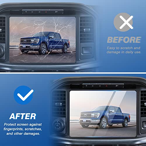 Karltys كارلتيز [ترقية] فورد F150 2026~2021/2026~2022 F-150 لايتنينغ واقي شاشة 12 بوصة [متين بمعيار عسكري] [بدون وهج وبصمات أصابع] لعرض شاشة اللمس لنظام الملاحة غطاء زجاج مقسى - Image 3